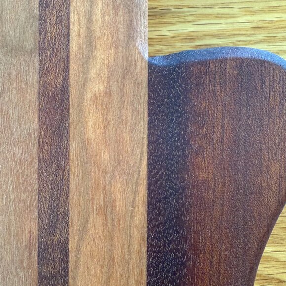 Hamsa Cutting Board Mixed Hardwoods Hand Crafted Reversible Bread Challah Board - Picture 4 of 6